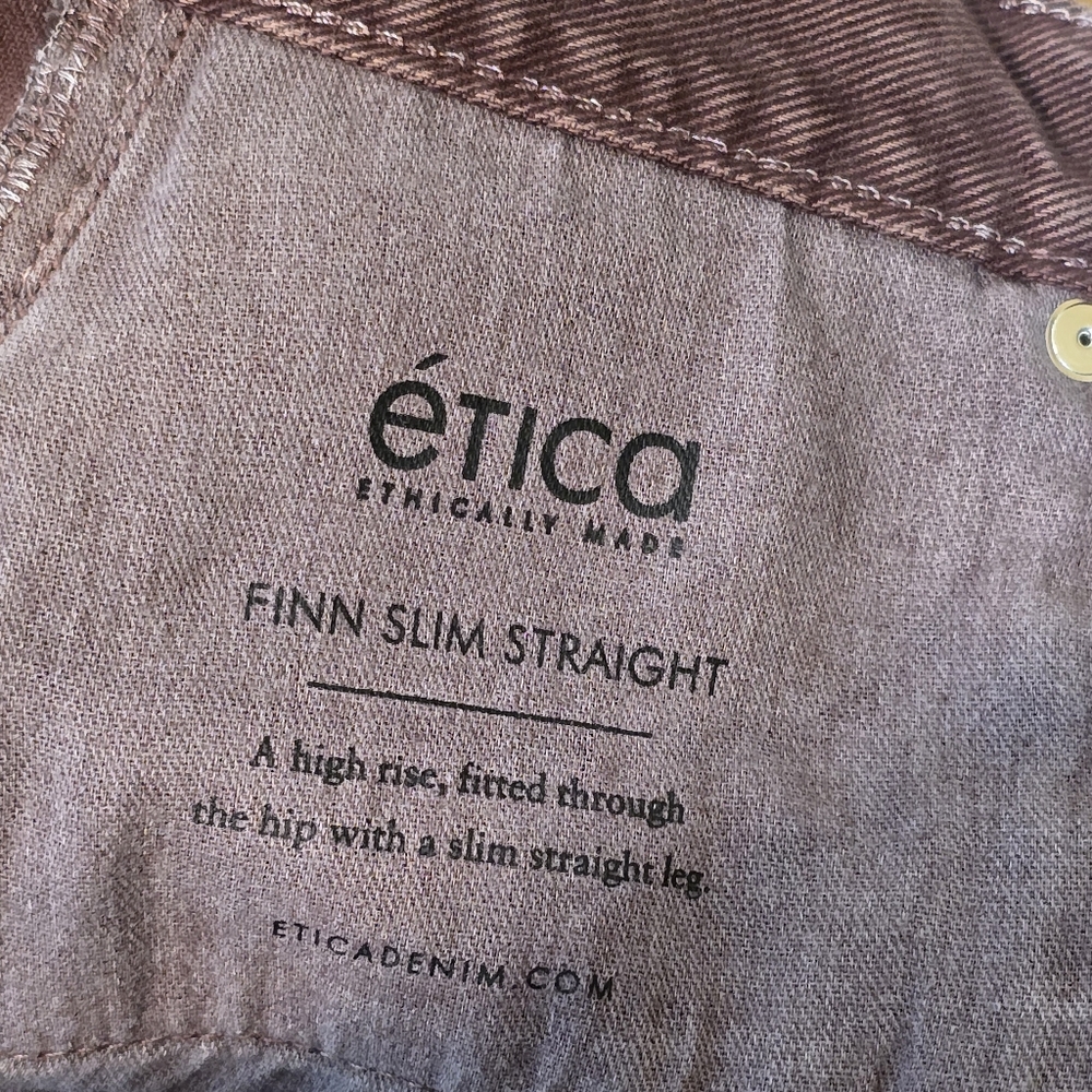 Etica Finn High-Rise Slim Straight-Leg Jean 27 - Picture 8 of 14
